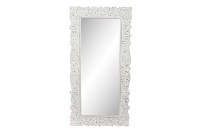 Espelho oriental decape branco de madeira
183X3X91cm By Arcoazul