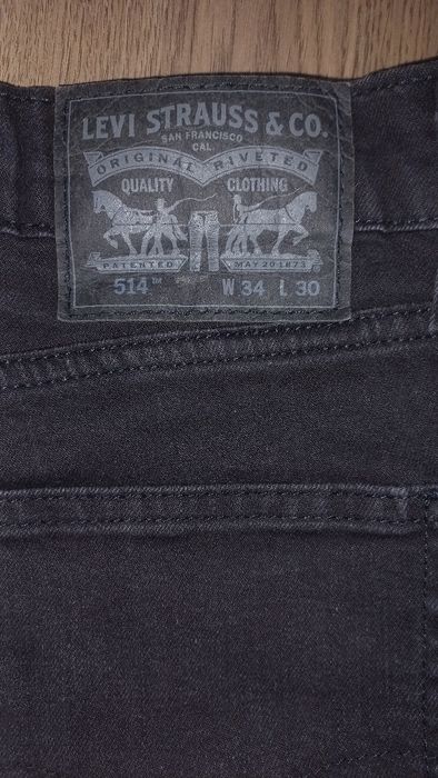 джинси левайс(514) чёрные (W34 L30)
