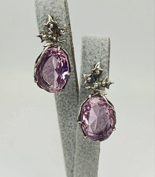 Серебряный набор серьги и кольцо 925 пробы