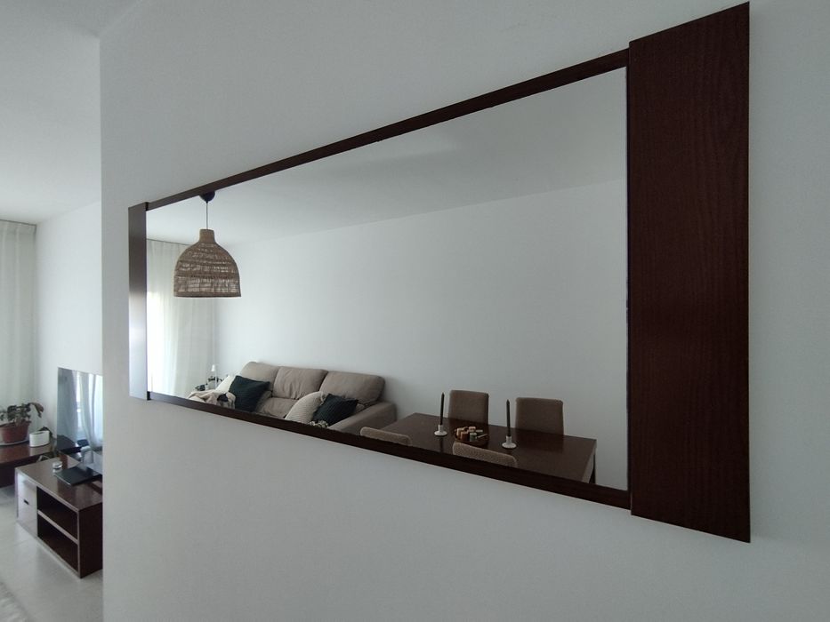 Espelho em madeira cerejeira