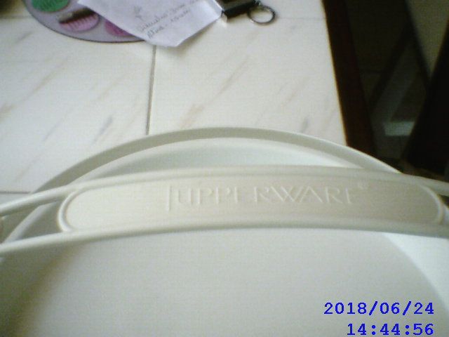 Porta bolos da Tupperware