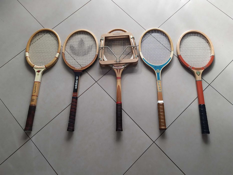 Zestaw rakiet do tenisa retro vintage kolekcjonerskie