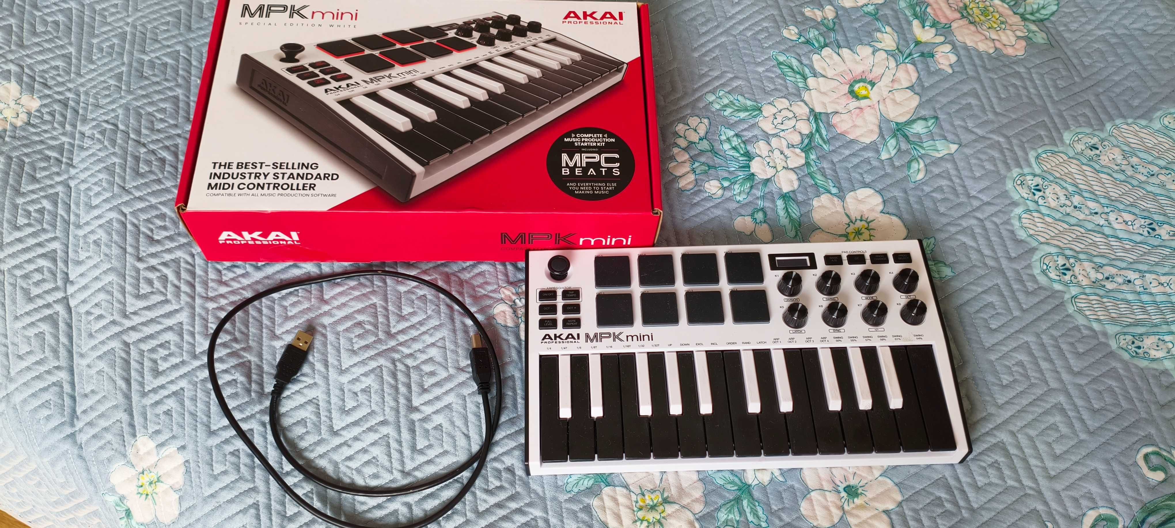 Midi klawiatura Akai MPK Mini Mk3 (szary) + software + sound packi