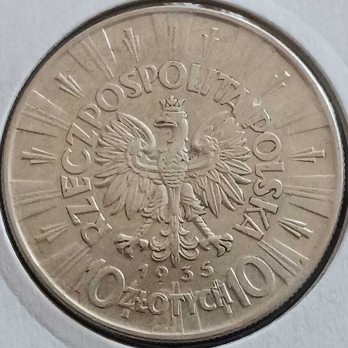 10 zł J. Piłsudski 1935 r. - nr. 4 - Bardzo ładne - oryginał