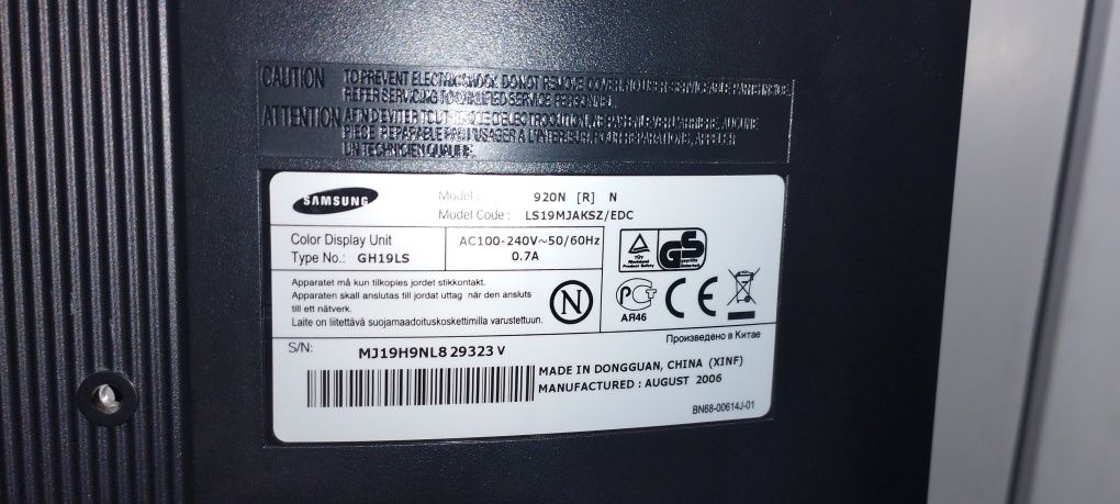 Samsung 920n 19 60Hz