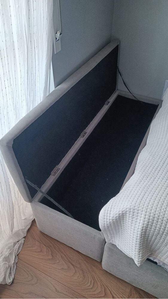 Cama sommier (paços de ferreira) 1,18mx2,00m com colchão + banqueta