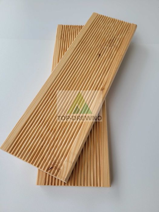 Deska tarasowa ryflowana dwustronnie 27x140 z modrzewia europejskiego!