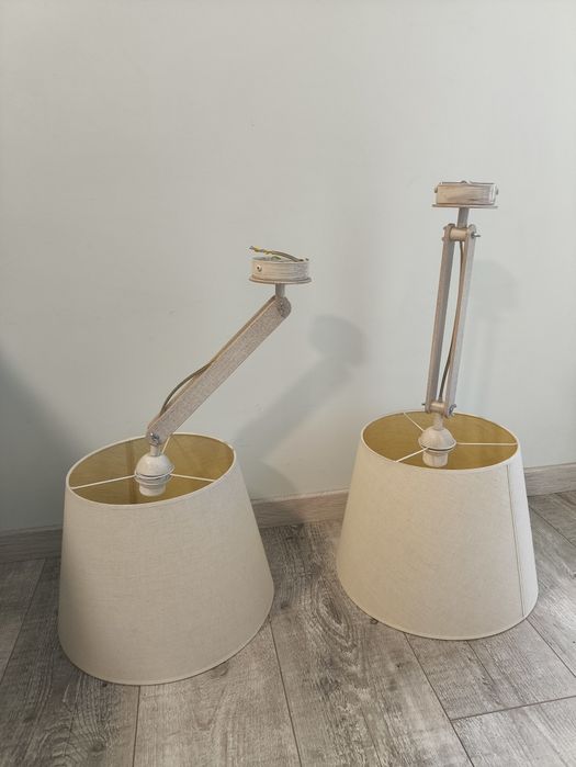 Dwie lampy sufitowe, żyrandole, oświetlenie górne