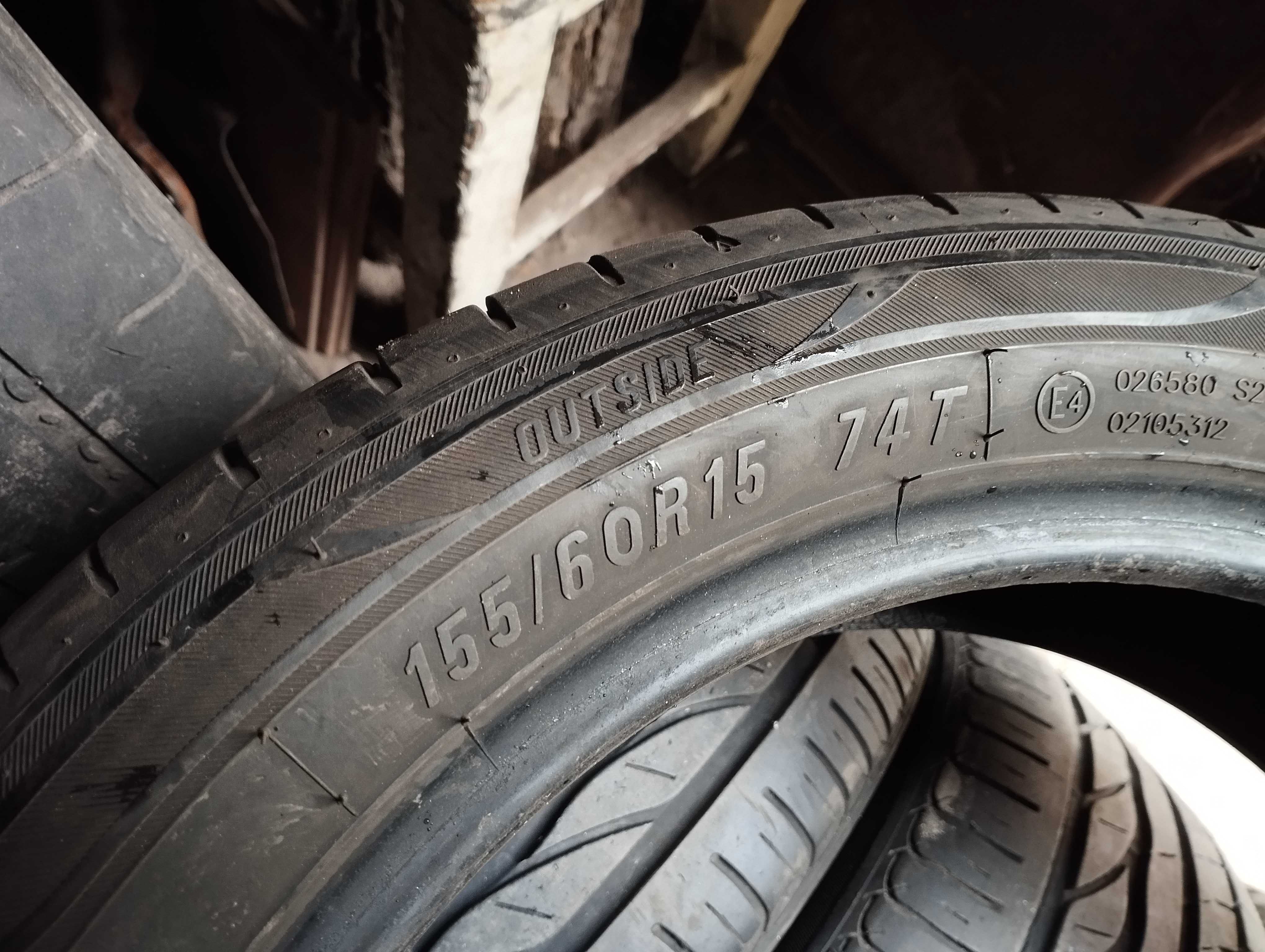 155/60 r15 передняя 175/55 задняя 195/50 летняя резина Smart Fortwo