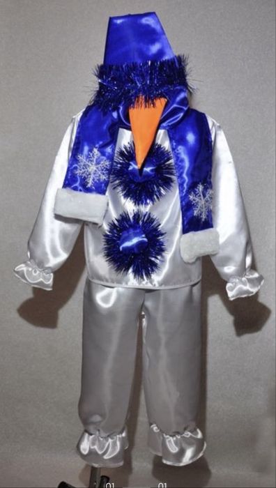 Костюм Сніговика Сніговичка новорічний для хлопчика