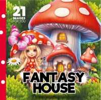 Kolorowanka 160x160 Fantasy house Bajkowe domki