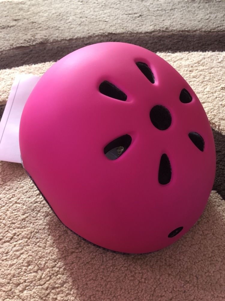 Шлем доя девочки розовый powerslide велосипед, ролики, коньки, самокат