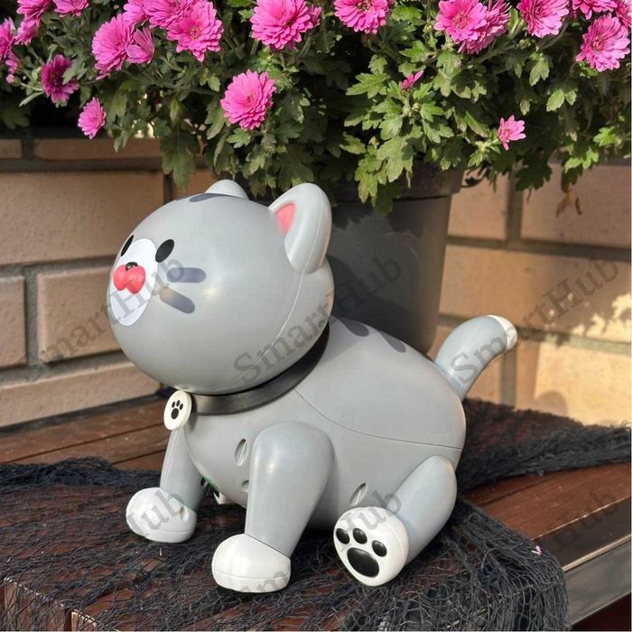 Інтерактивний Котик на радіокеруванні Пушинка сірий, Киця на пульті