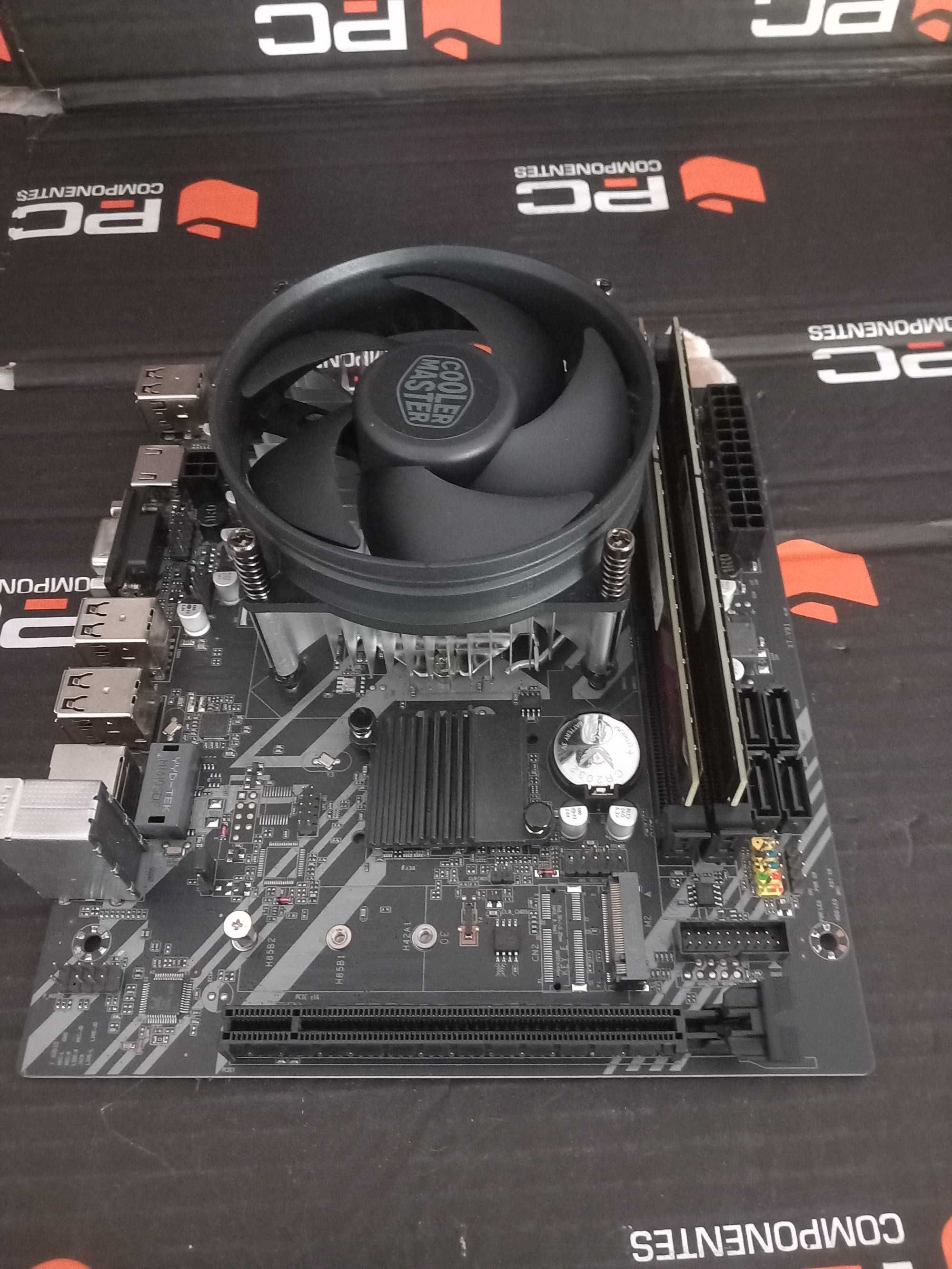 Conjunto de Motherboard  Processador  Memórias  Cooler  Fonte