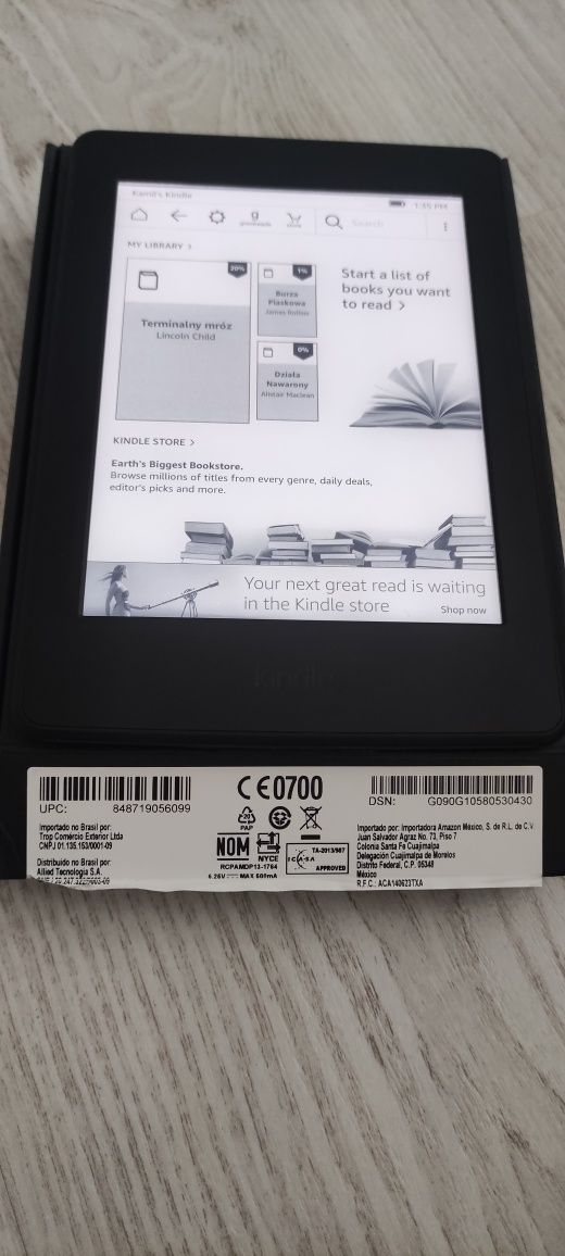 Czytnik Kindle 7 - 4GB Wifi z podświetleniem