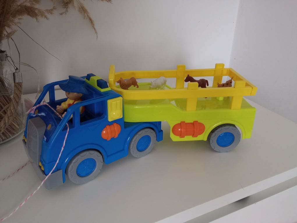 Zabawka interaktywna samochód ciężarówka że zwierzętami gra i święci