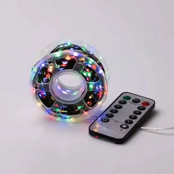 Гірлянда Роса нитка 500 LED 50 м з пультом від мережі зелена нитка