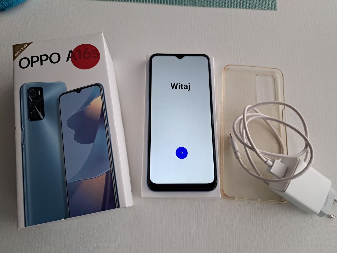 Smartfon OPPO A16S+ładowarka, etui, szklo. Gwarancja. Wysyłka