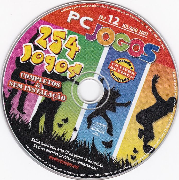 CD com 254 jogos para computador PC Jogos
