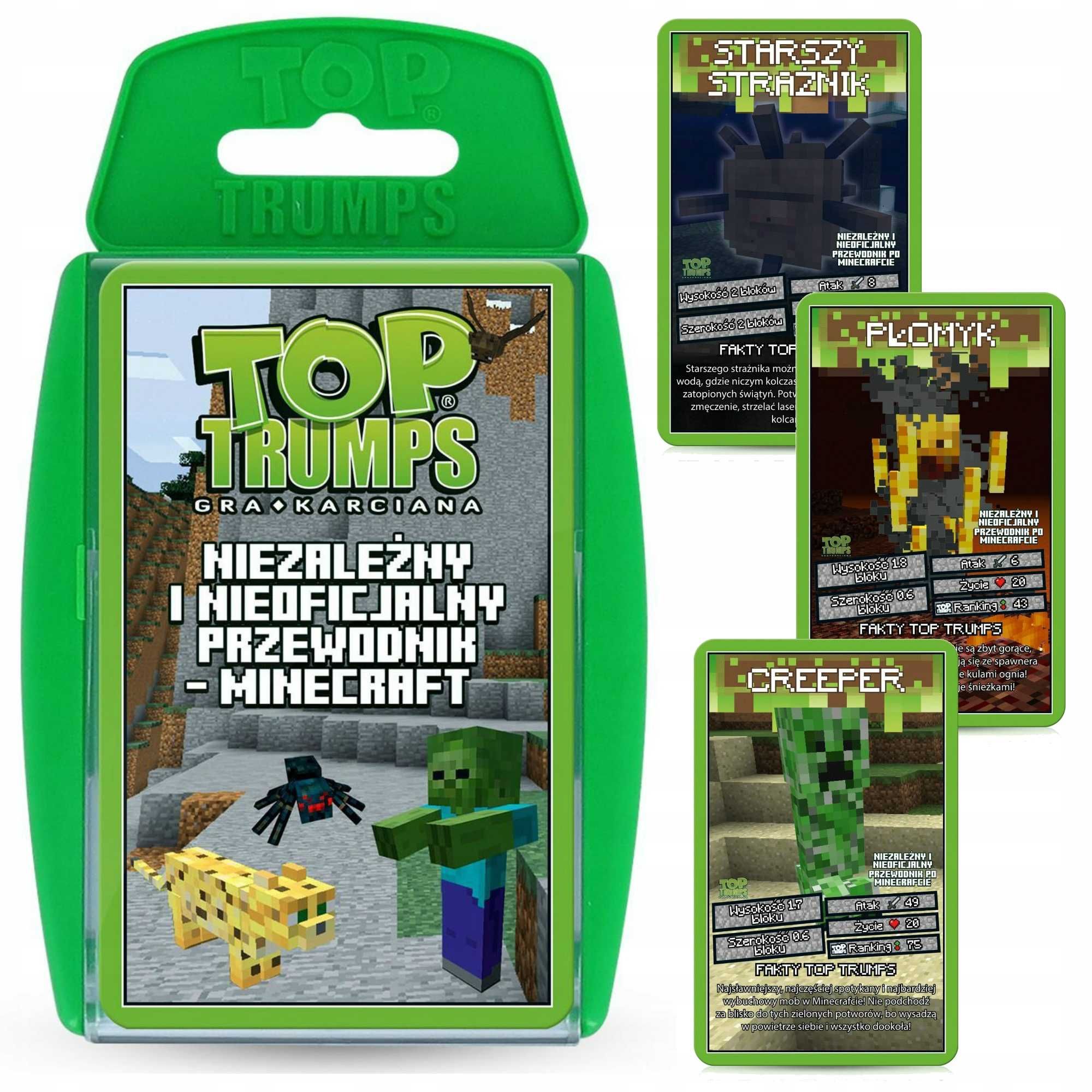 2 gry karciane : Top trumps Minecraft oraz Psi Patrol