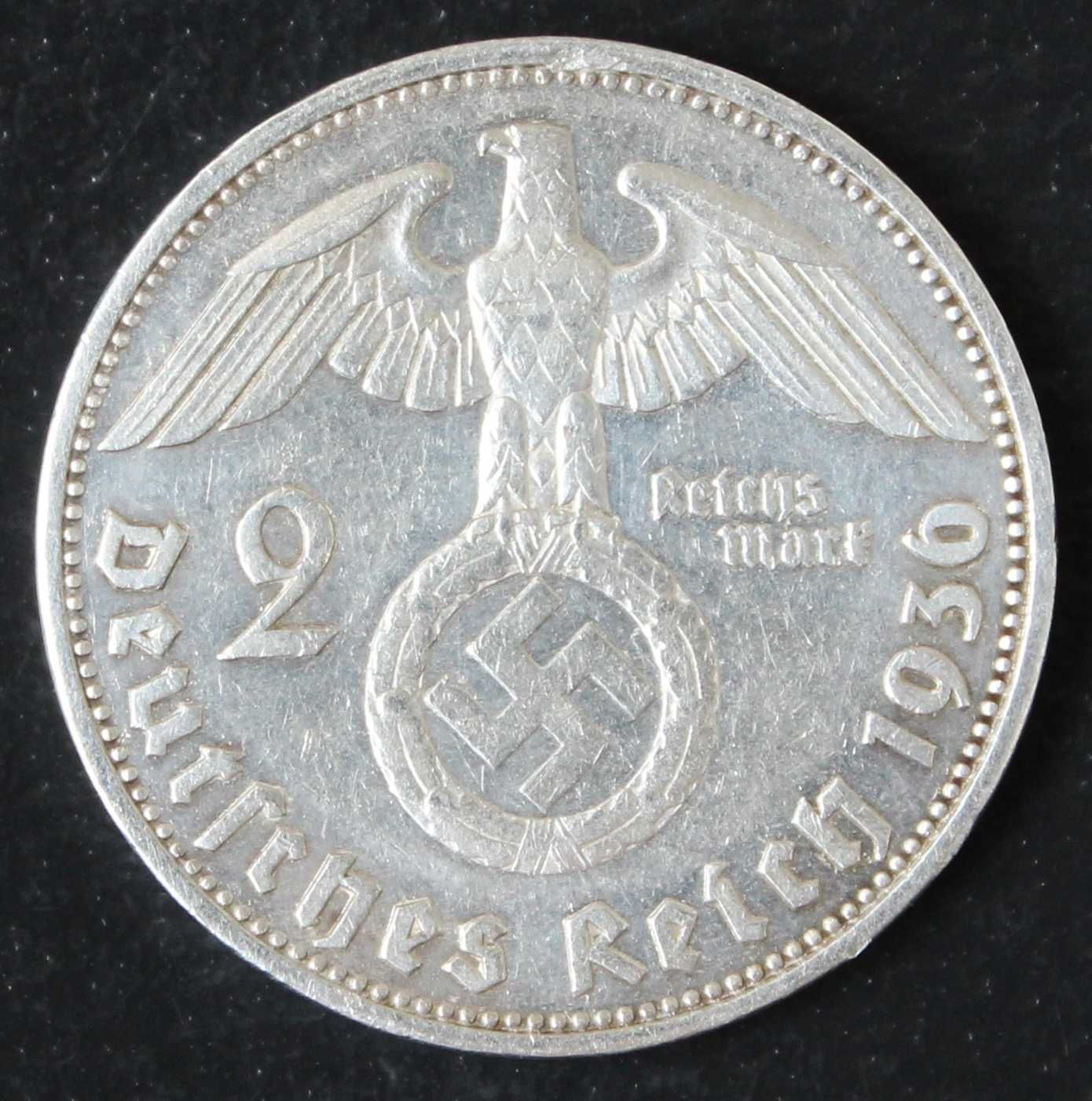 монета 2 марки 1933,1934,1936,1937,1938,1939,серебро