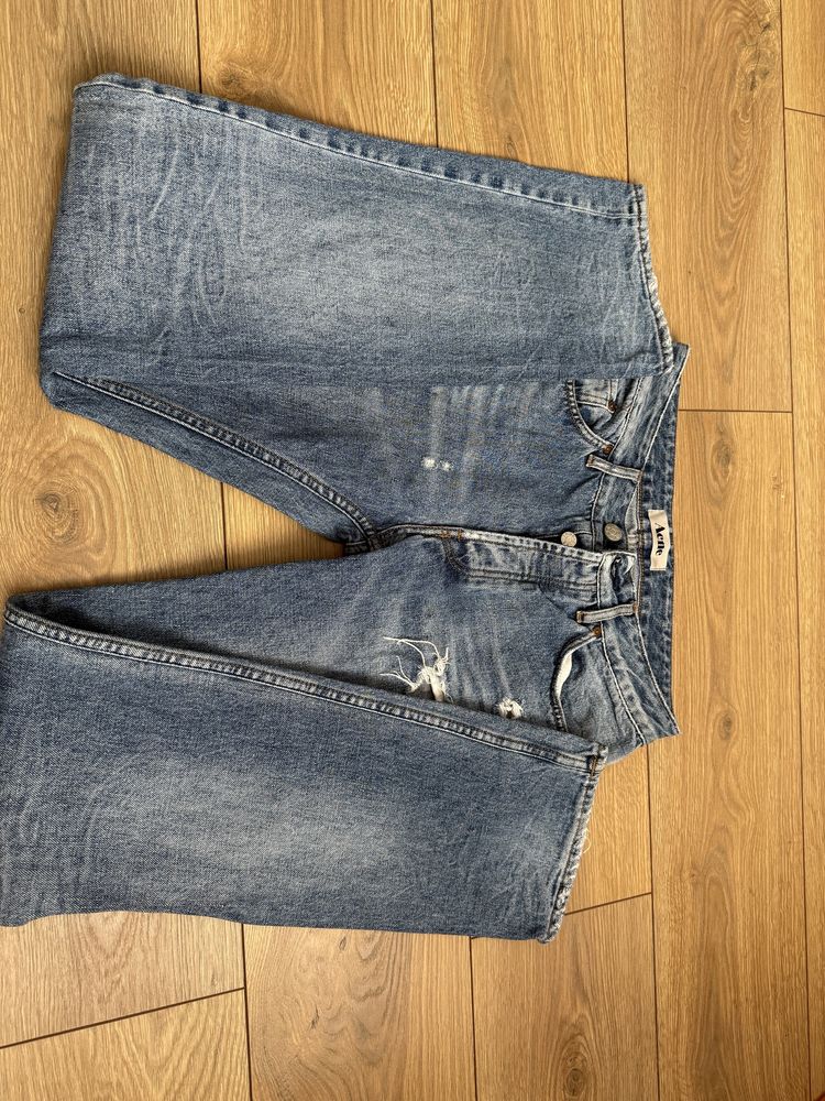 Acne Studios Jeansy gruby denim prosta nogawka