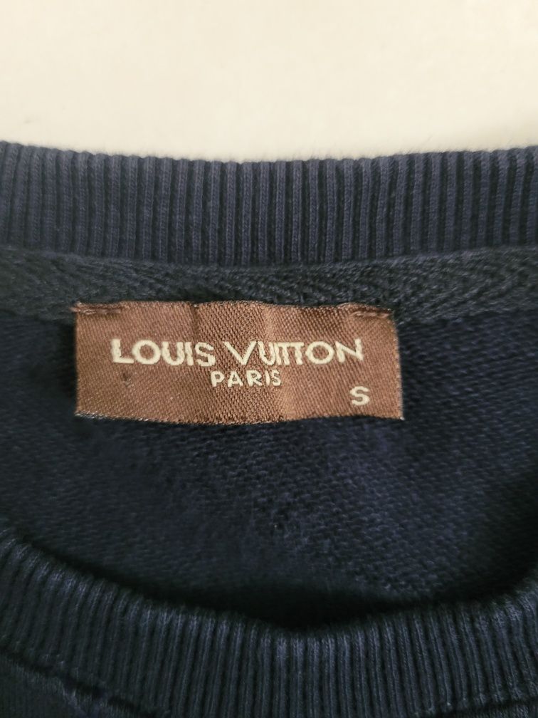 Bluza męska S logowana LV Louis Vuitton granatowa