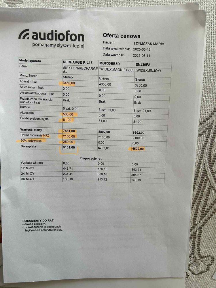 NOWY ZESTAW Aparat słuchowy WIDEX Enjoy E-FA T-VC-RC (Gwarancja)