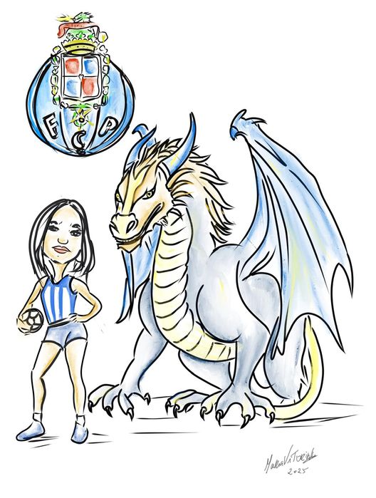 Caricatura personalizada por fotografia clube original