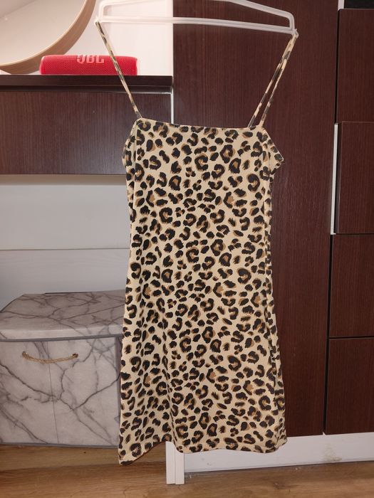 Sukienka panterkowa krótka H&M