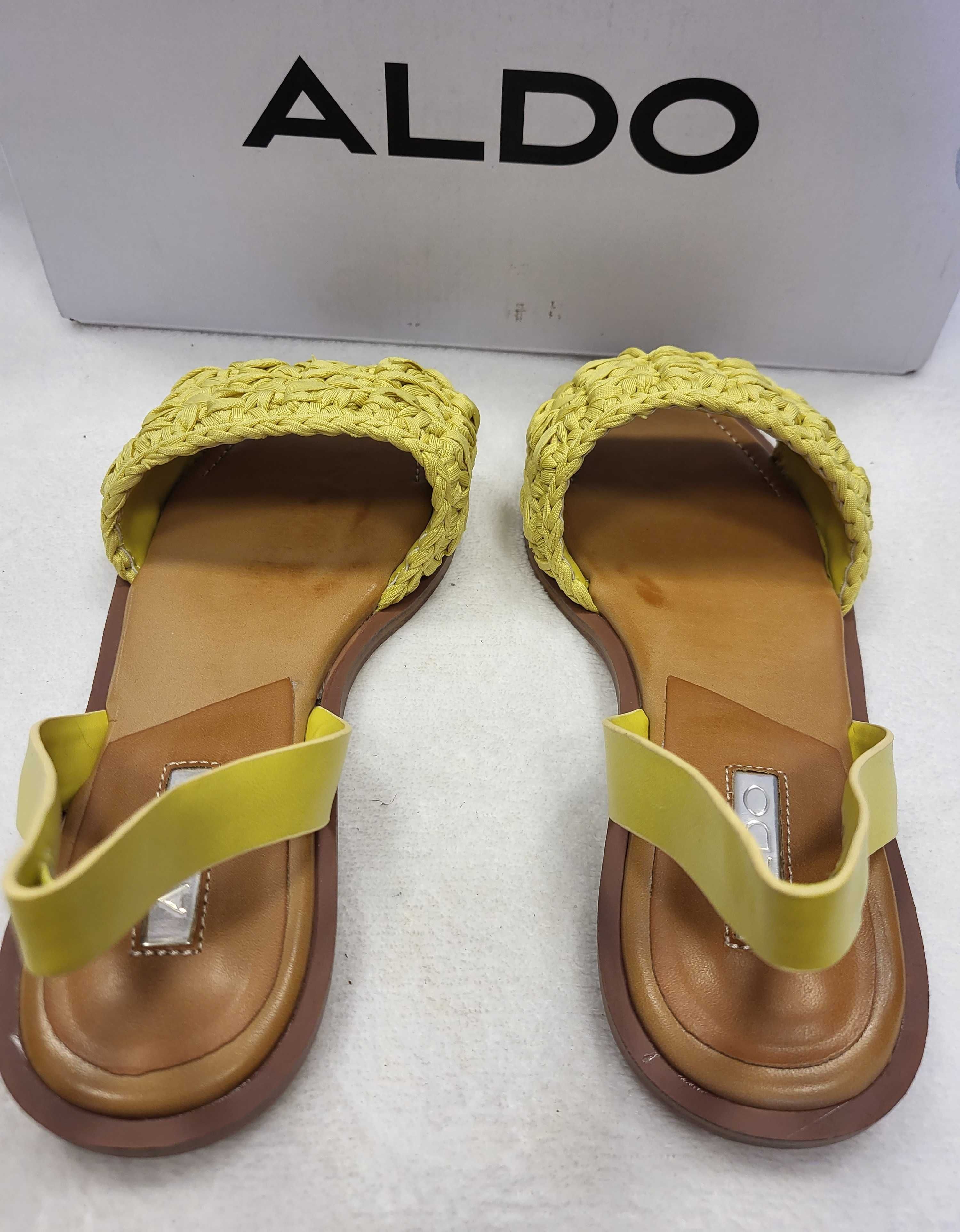 Sandały damskie płaskie ALDO żółte r. 36 - 23 cm