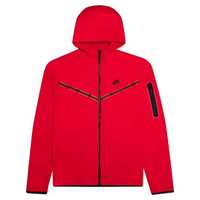 Nike Tech Fleece Red Zip Hoodie