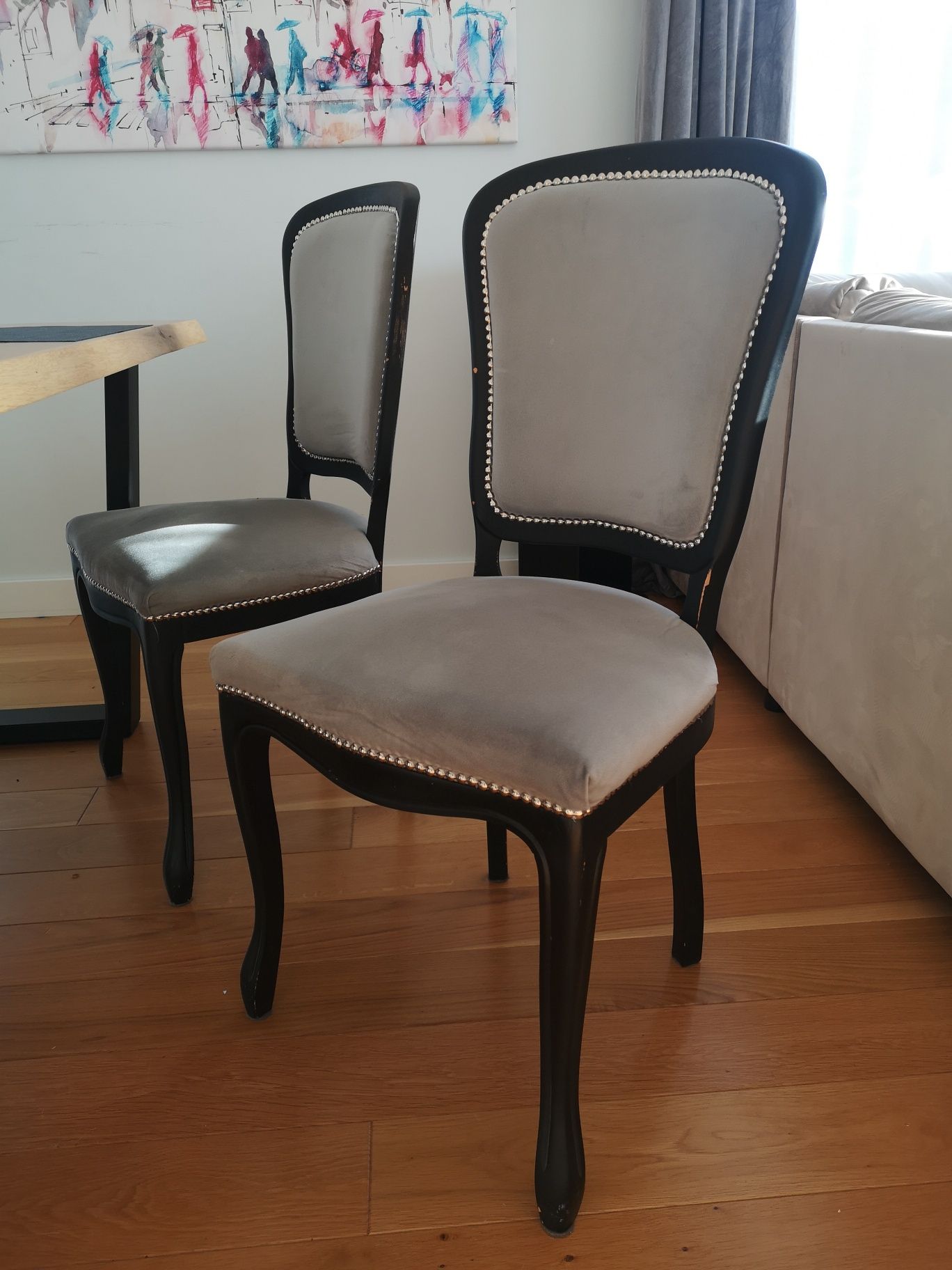 6 tapicerowanych krzeseł