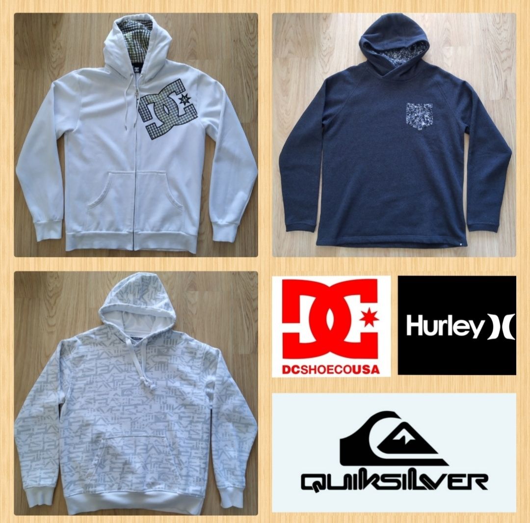 Hoodies Hurley, DC, Quiksilver (Novas s/ etiqueta)