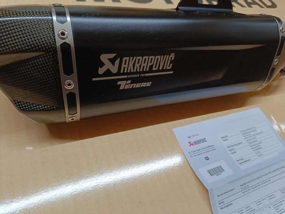 Ponteira Akrapovic Yamaha Tenere 700 Black Color