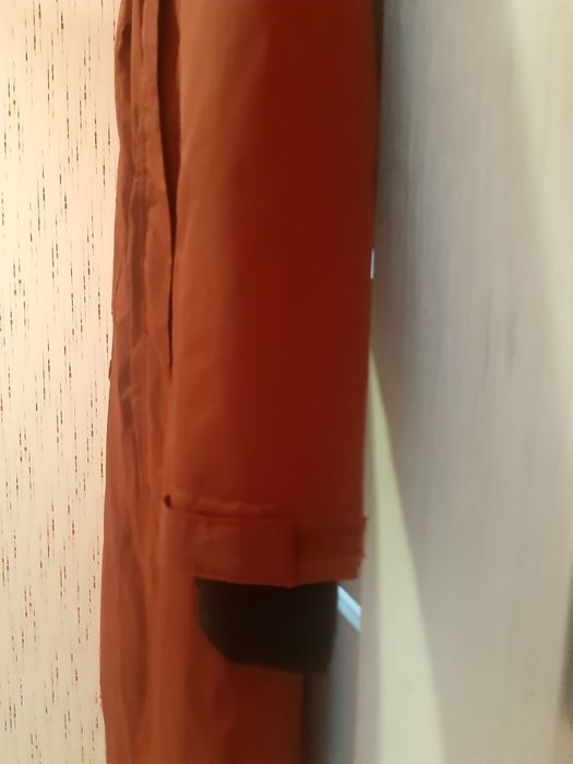 Płaszcz sportowy midi,  kolor kasztanowy