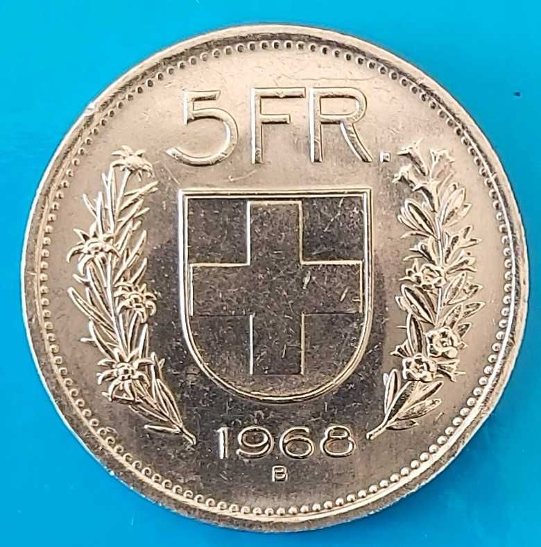 5 Francos de 1968 B  da Suíça