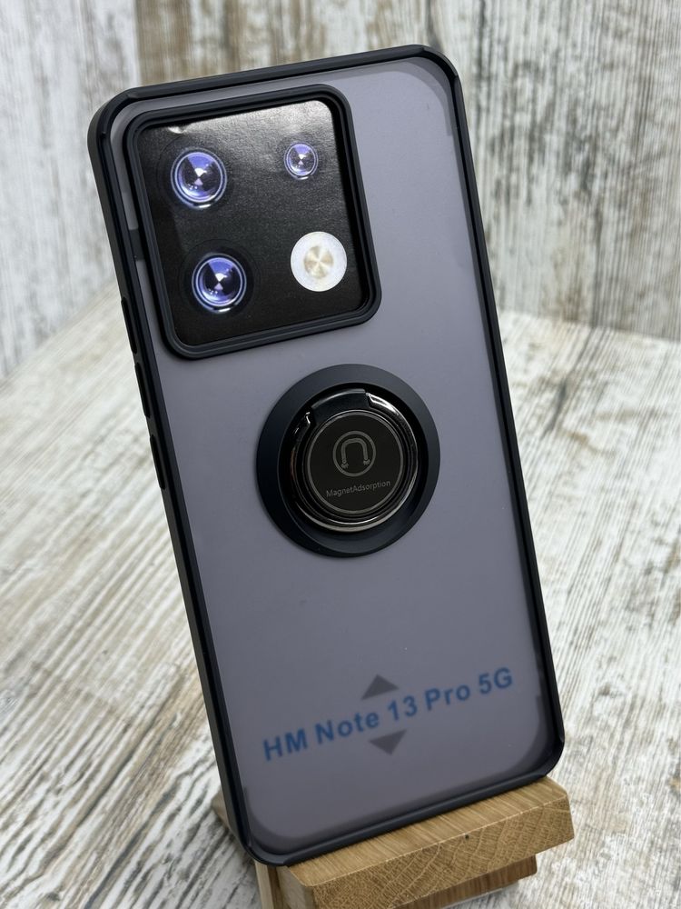 Чехол противоударный на Redmi Note 13 Pro 5G.  Магнит. Кольцо. Чохол