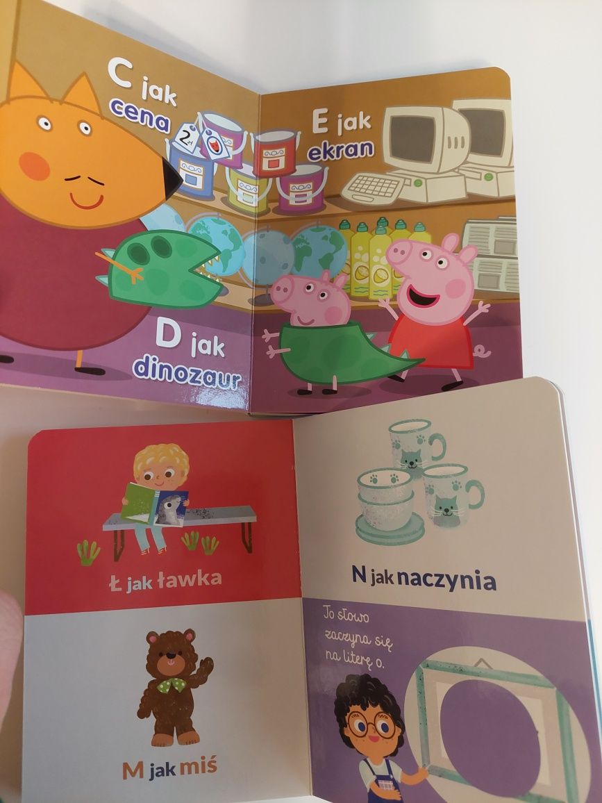 Dwie ksiazeczki do nauki literek Peppa Pig Wiem i ja