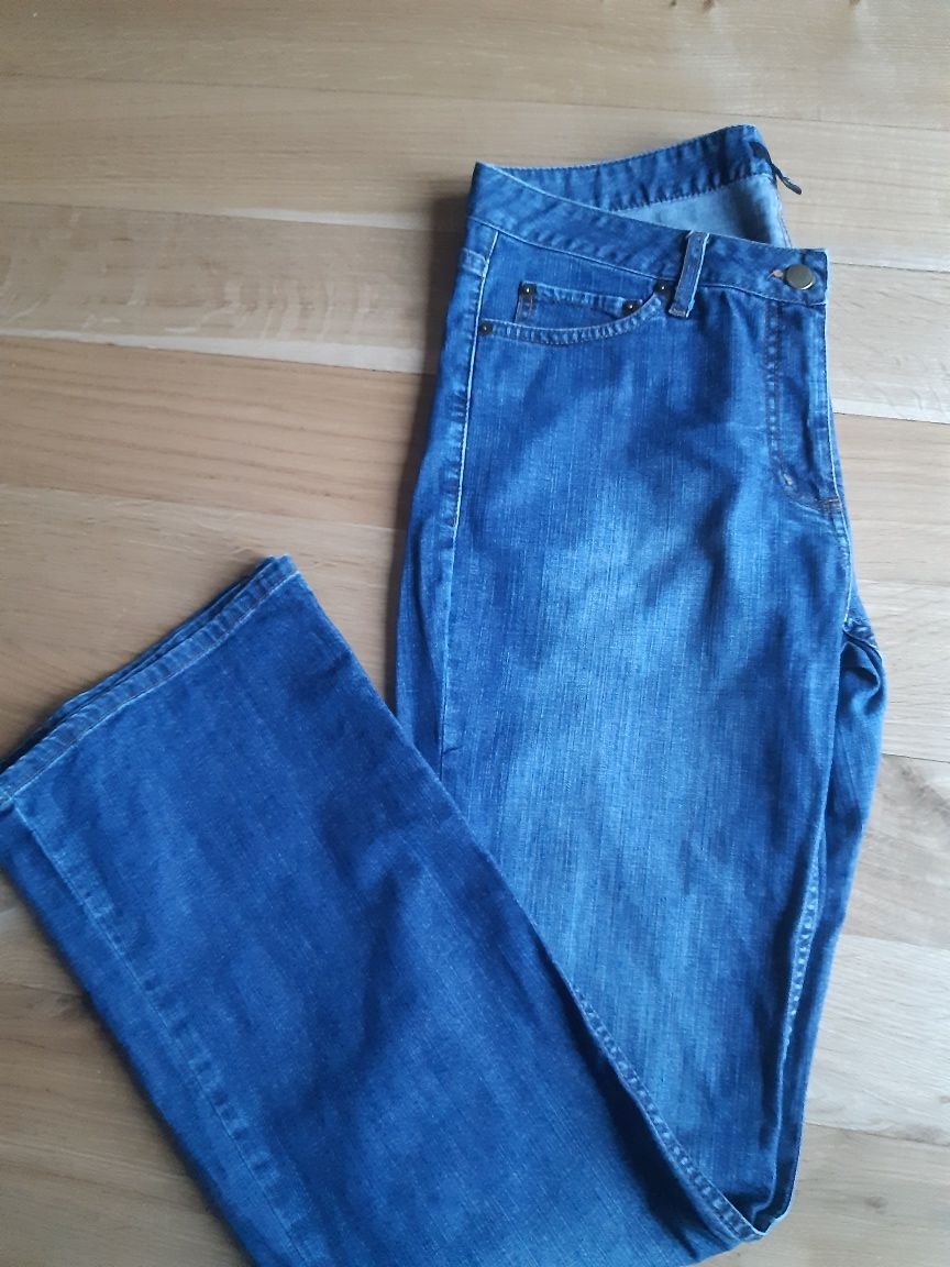 H & M zgrabne spodnie miękki denim blue r L i 42