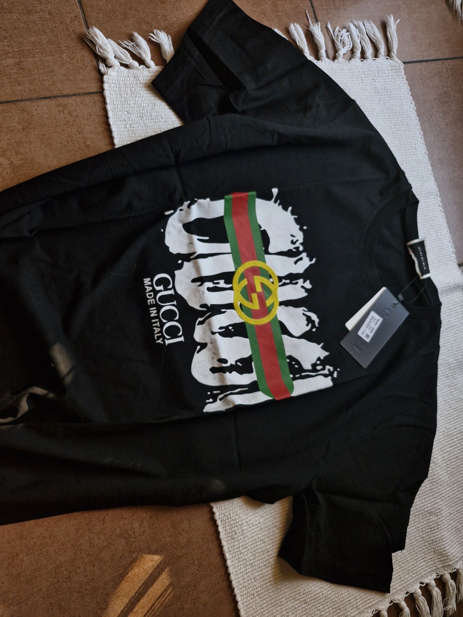 Nowa koszulka męska bawełna tshirt czarny 3xl 2xl gu cci metki prezent