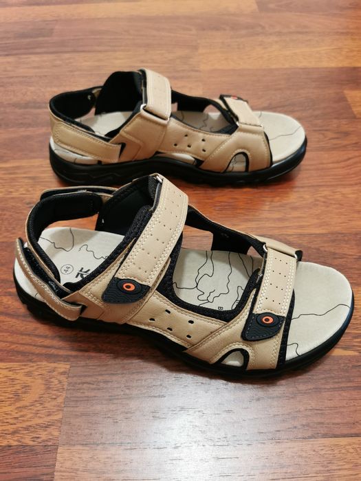 Sandały Męskie 2 W 1 z Odpinanym Paskiem z Tyłu Lekkie Wygodne Comfort
