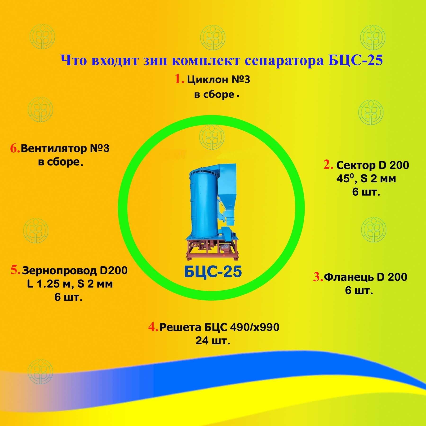 Зерновий сепаратор  БЦС-25 тонн на годину, для очисних ліній ЗАВ КЗС