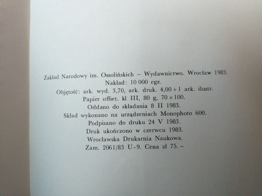 Bogdan Zakrzewski Boże coś Polskę A.Felińskiego Ossolineum 1983