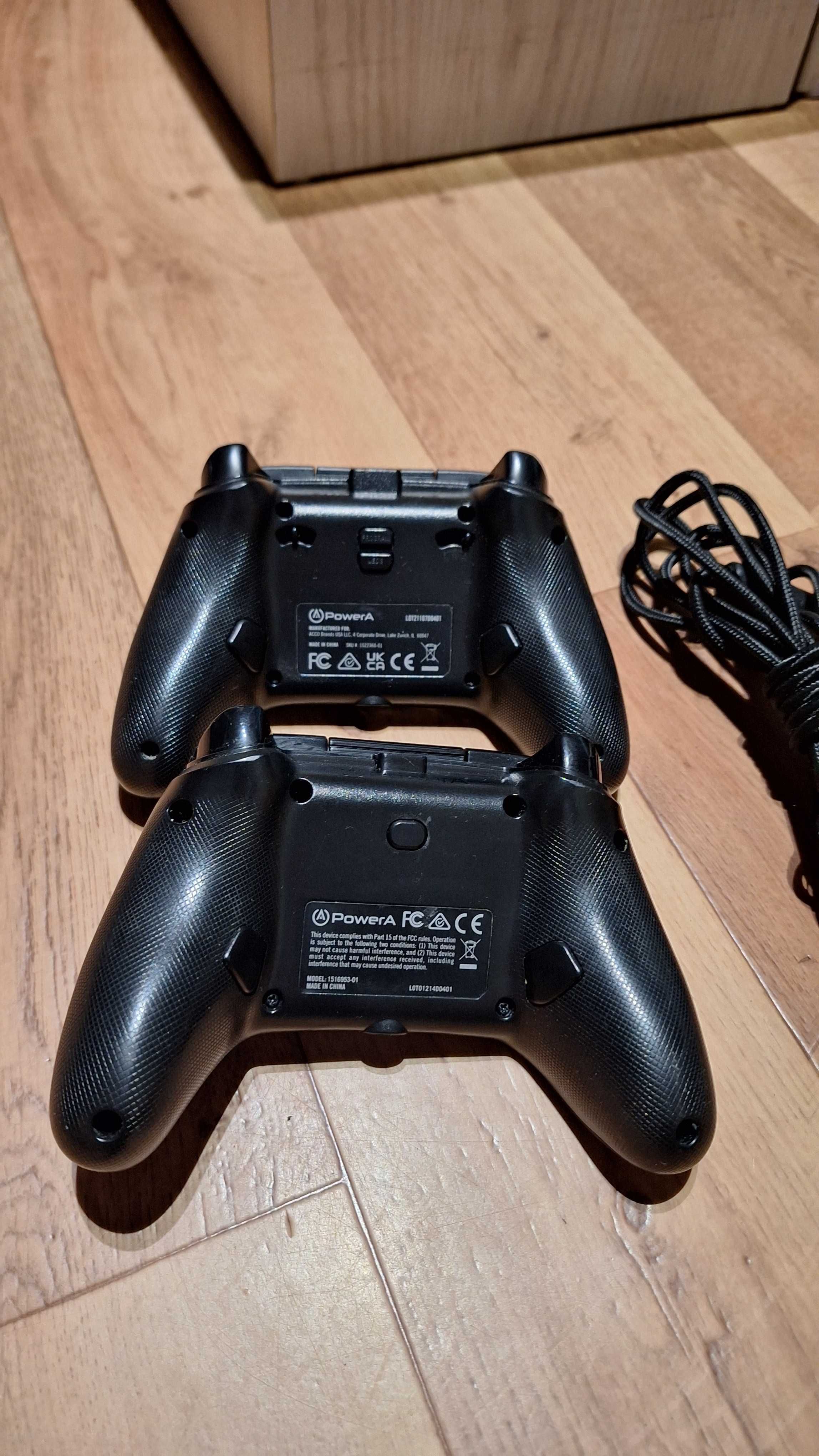 Pady przewodowe PowerA czarne do xbox one series PC komplet