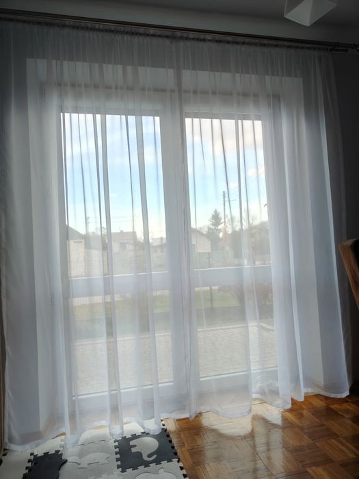 Komplet 2 Firan 2x 200cm x 250cm biały woal