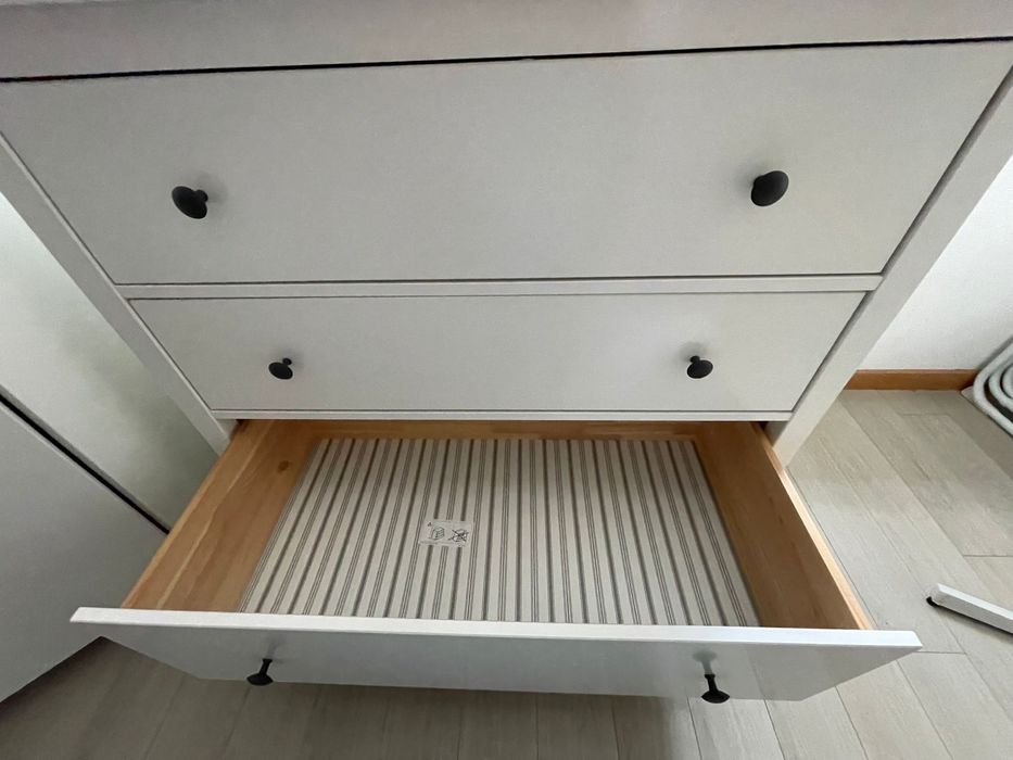 Cómoda c/3 gavetas, velatura branca, 108x96 cm