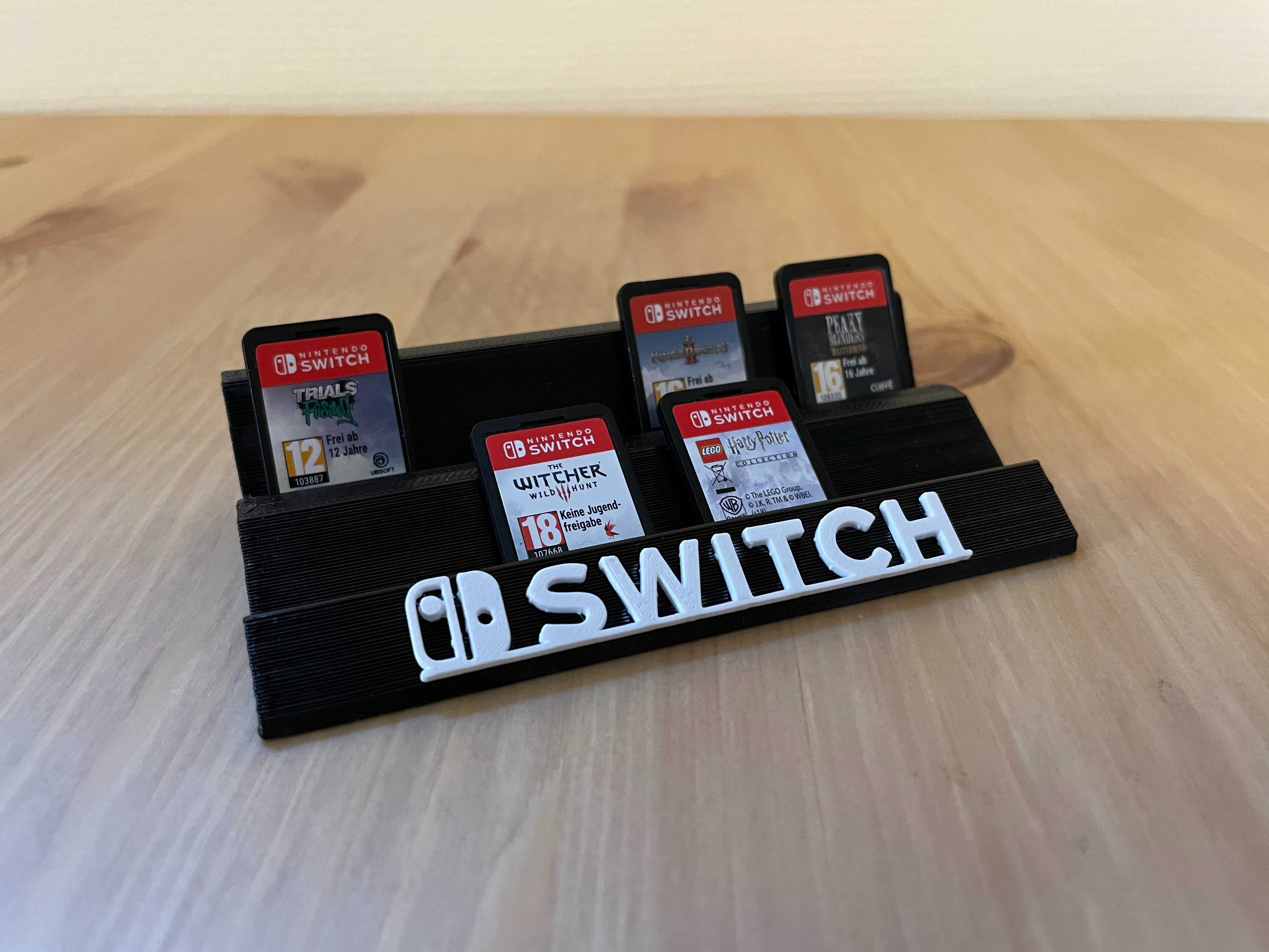 Stojak podstawka na 8 gier kartridzy Nintendo Switch czarna