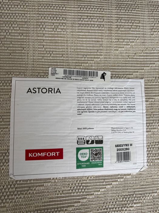 Dywan Astoria Rain Beige Grey 200x280 cm beżowy szary skandynawski