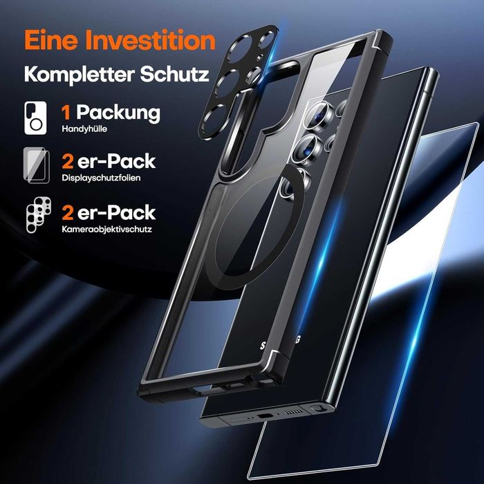 Tauri etui magsafe Samsung Galaxy S24 Ultra 2x Szkło aparat + 1xszkło